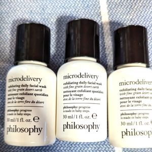 Philosophy Microdelivery Exfoliating Daily Facial Washl 1 oz Each NEW + extras